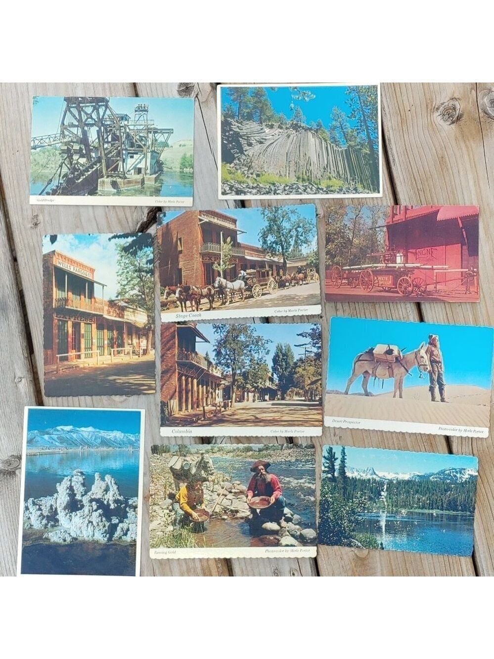 Gold Rush Prospecting Wild West Post Card Lot of 10